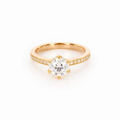 1.0ct ラウンドシェイプ ダイヤモンド ハーフエタニティリング