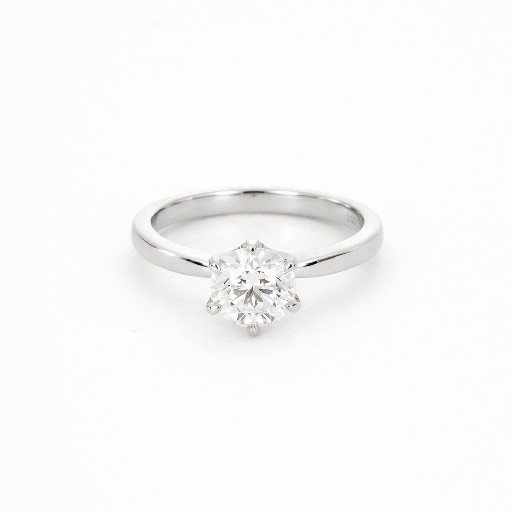 1.0ct ラウンドシェイプ ダイヤモンド リング